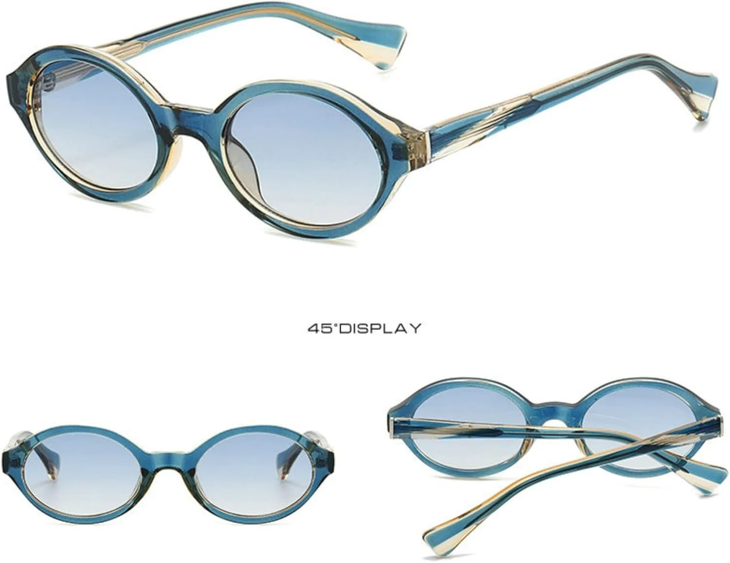 

Солнцезащитные очки COTIA 2026 овальной формы для женщин и мужчин, маленькие, в винтажном стиле 90-х, модные, с оригинальным дизайном, для активного отдыха, Blue