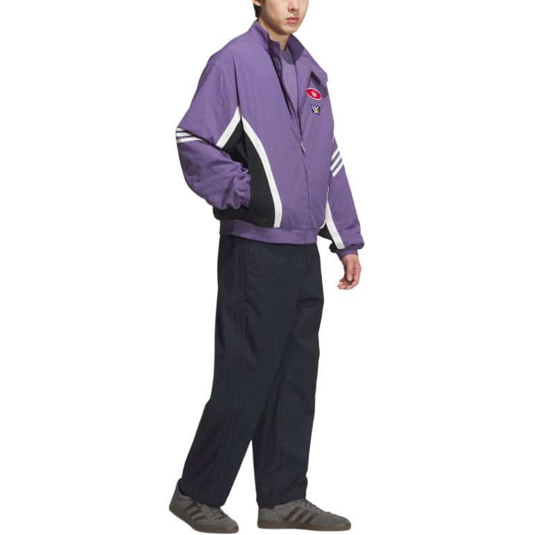 Adidas Originals Мотоциклетная куртка, Tech Purple/Jade White — фото 4