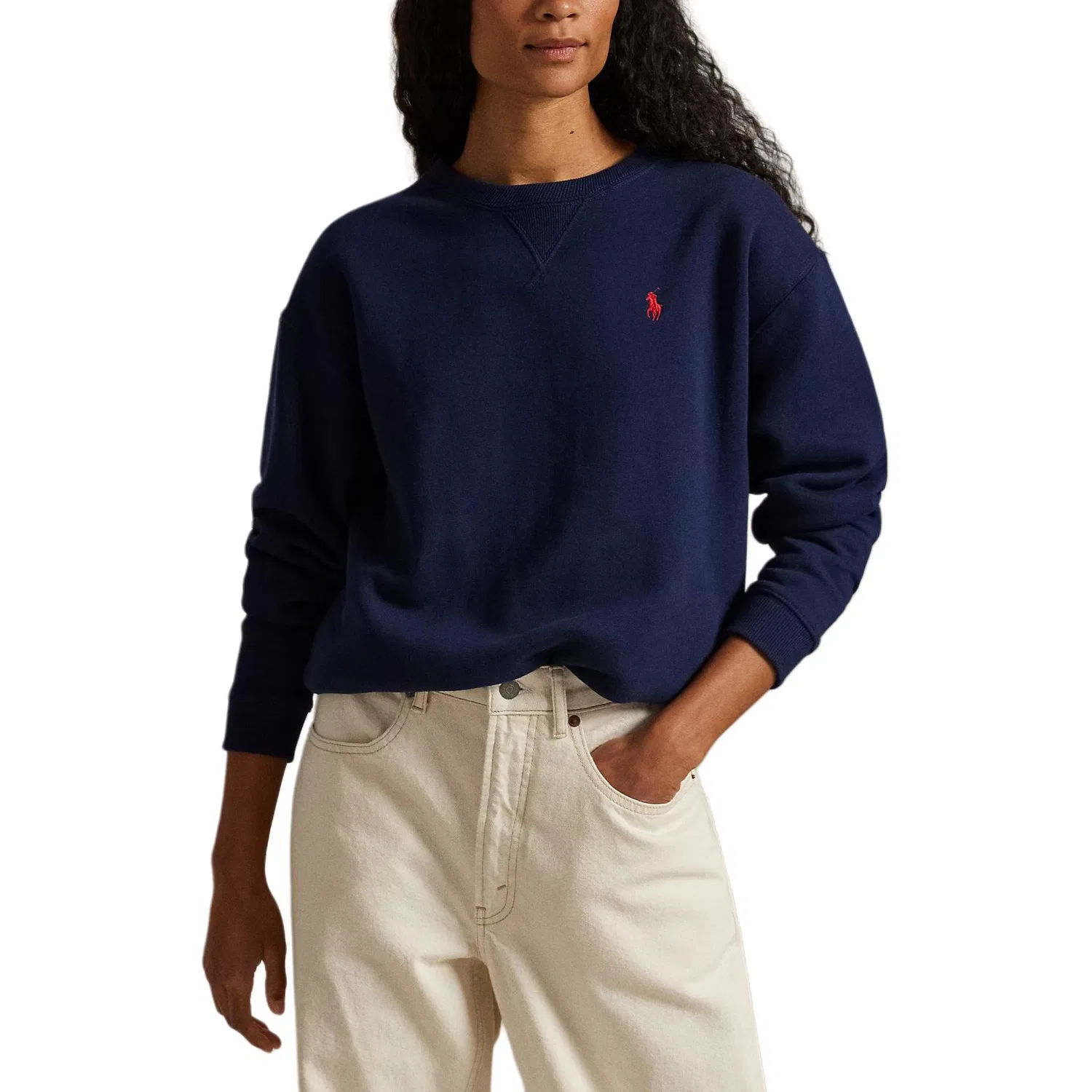 Свитшот с вышивкой Polo Pony Polo Ralph Lauren, Marine Blue — фото 4