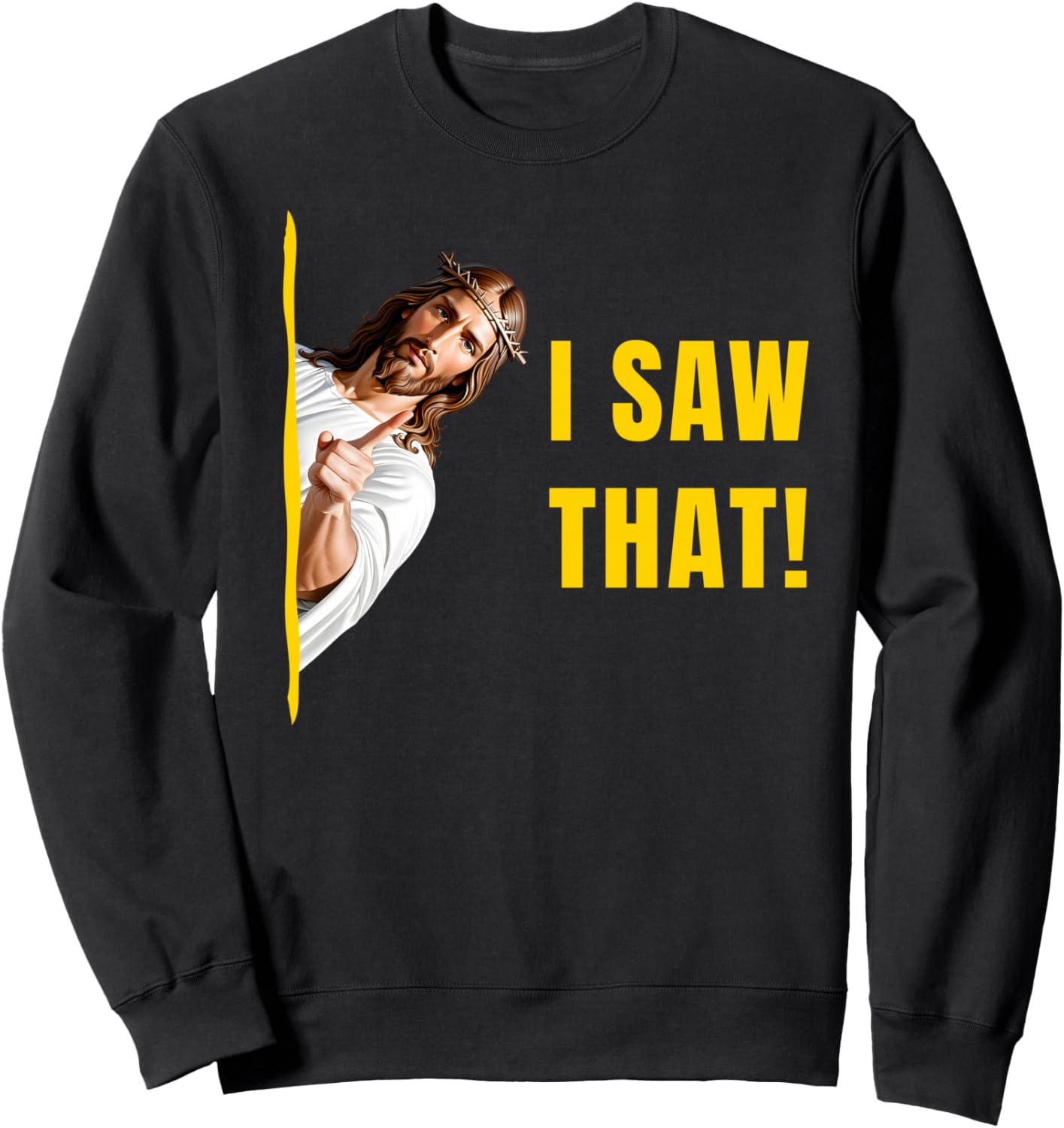 

Забавная толстовка с мемом про Иисуса и надписью «Я видел это» (христианская) для мужчин и женщин Funny Jesus Christ Meme Christian Religion Designs, черный