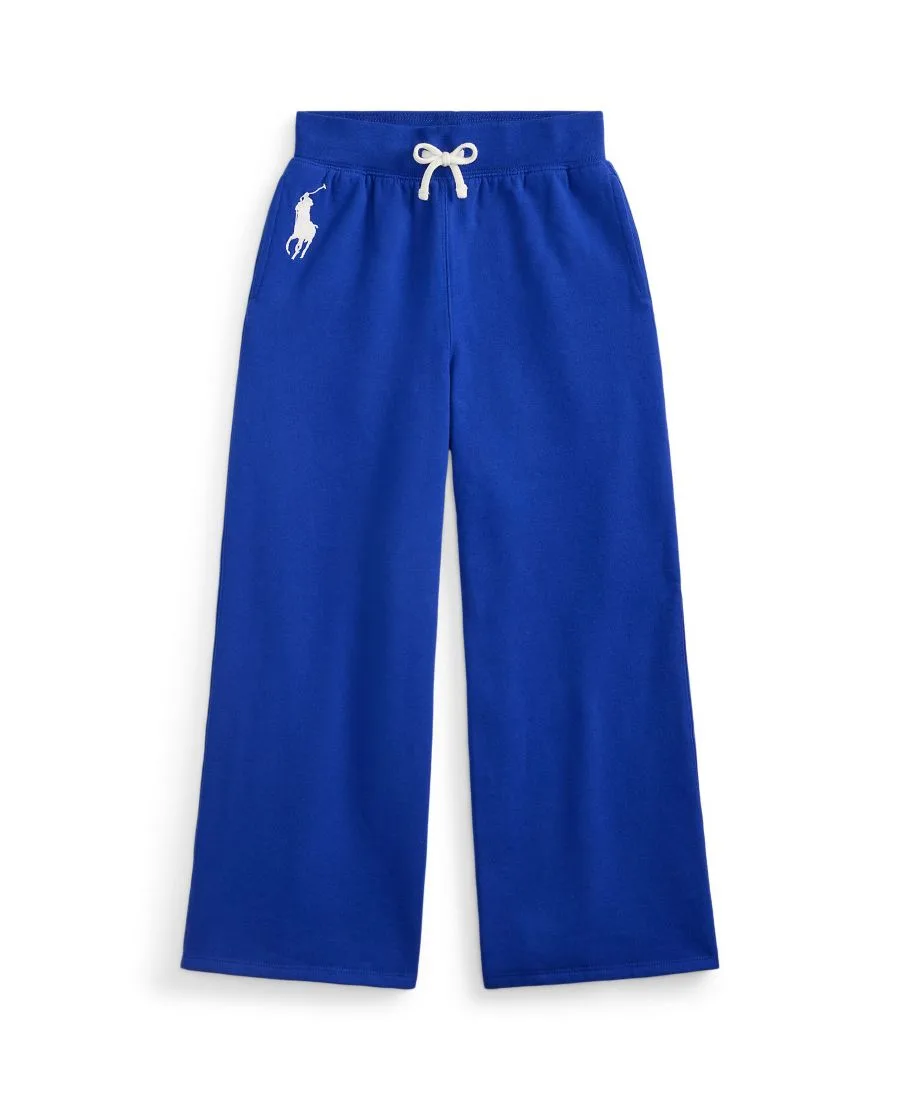 Широкие флисовые брюки Big Pony для девочек 7-16 лет Polo Ralph Lauren, синий