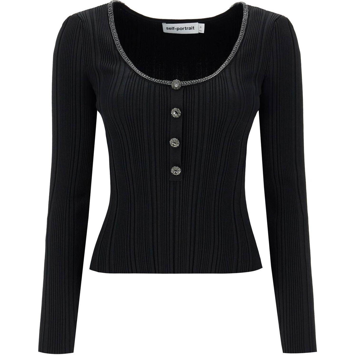 

Свитер с пайетками Self-portrait, черный