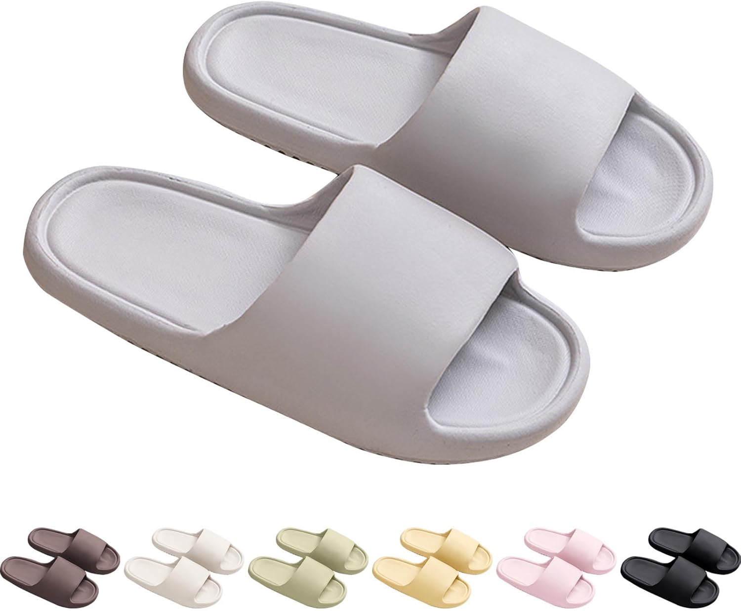 

Душевые шлепанцы для мужчин и женщин, легкие, быстро сохнущие, нескользящие тапочки для ванной, мягкие и удобные домашние тапочки, сандалии для дома и улицы Generic, серый