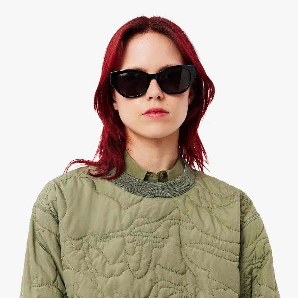 Свитшот Lacoste женский двусторонний с цветочным узором, айвори — фото 2