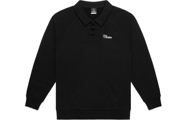 

Толстовка унисекс с отворотом, средней длины, стандартной длины Clot, черный