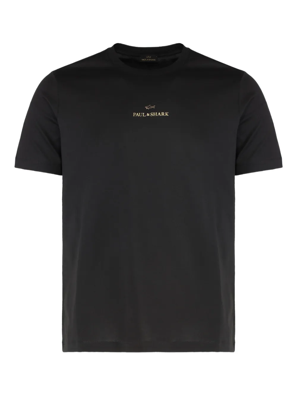 

Хлопковая футболка с принтом логотипа Paul & Shark, черный