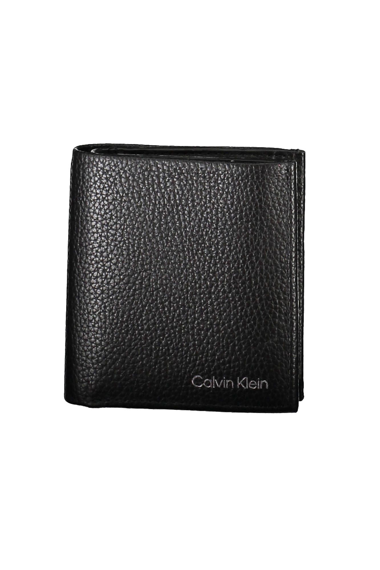

Черный кожаный мужской кошелек Calvin Klein