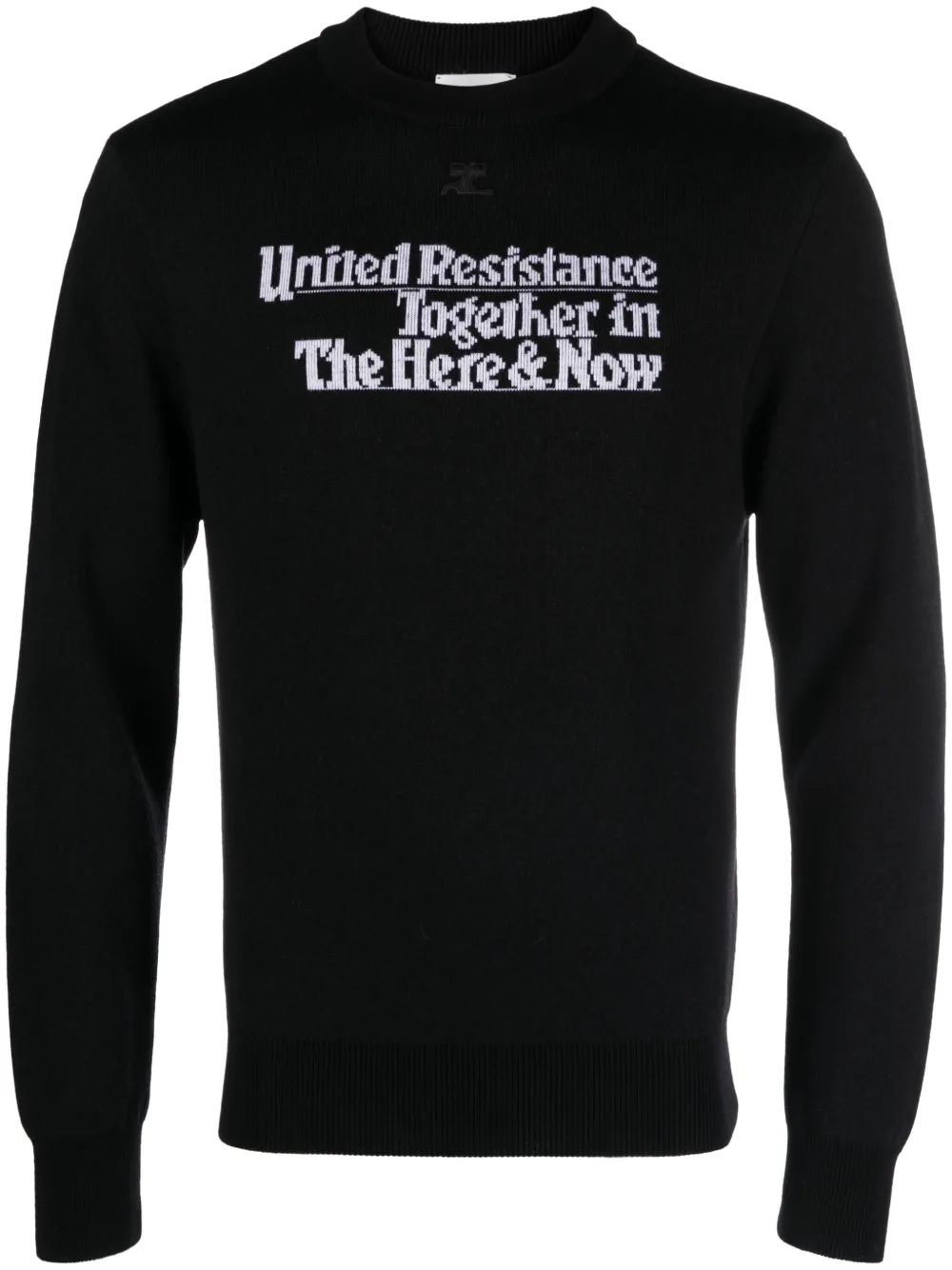 

Жаккардовый джемпер Resistance в рубчик Courrèges, черный