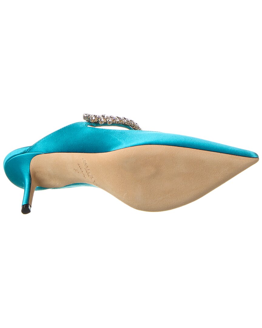 Атласные мюли Jimmy Choo Bing 65, синий — фото 4