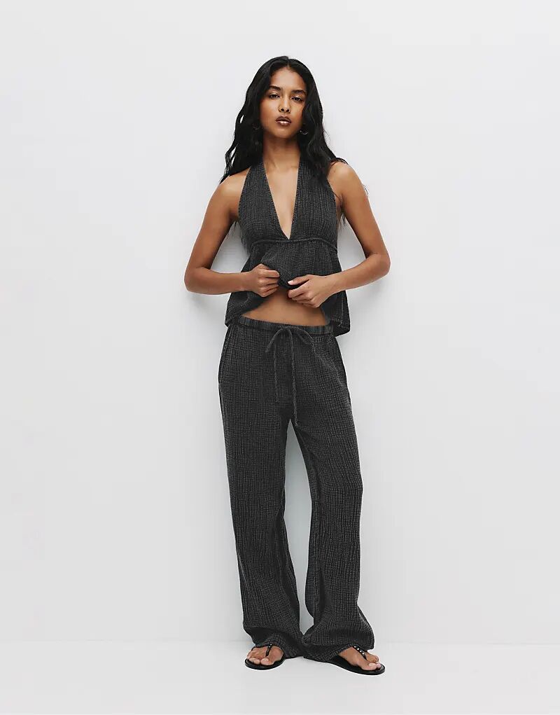 

Спортивные брюки Pull&Bear Rustic серого цвета
