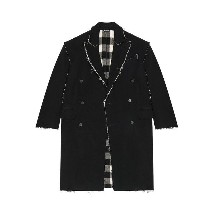 

Пальто Balenciaga Double Face Check Coat, Black/White
