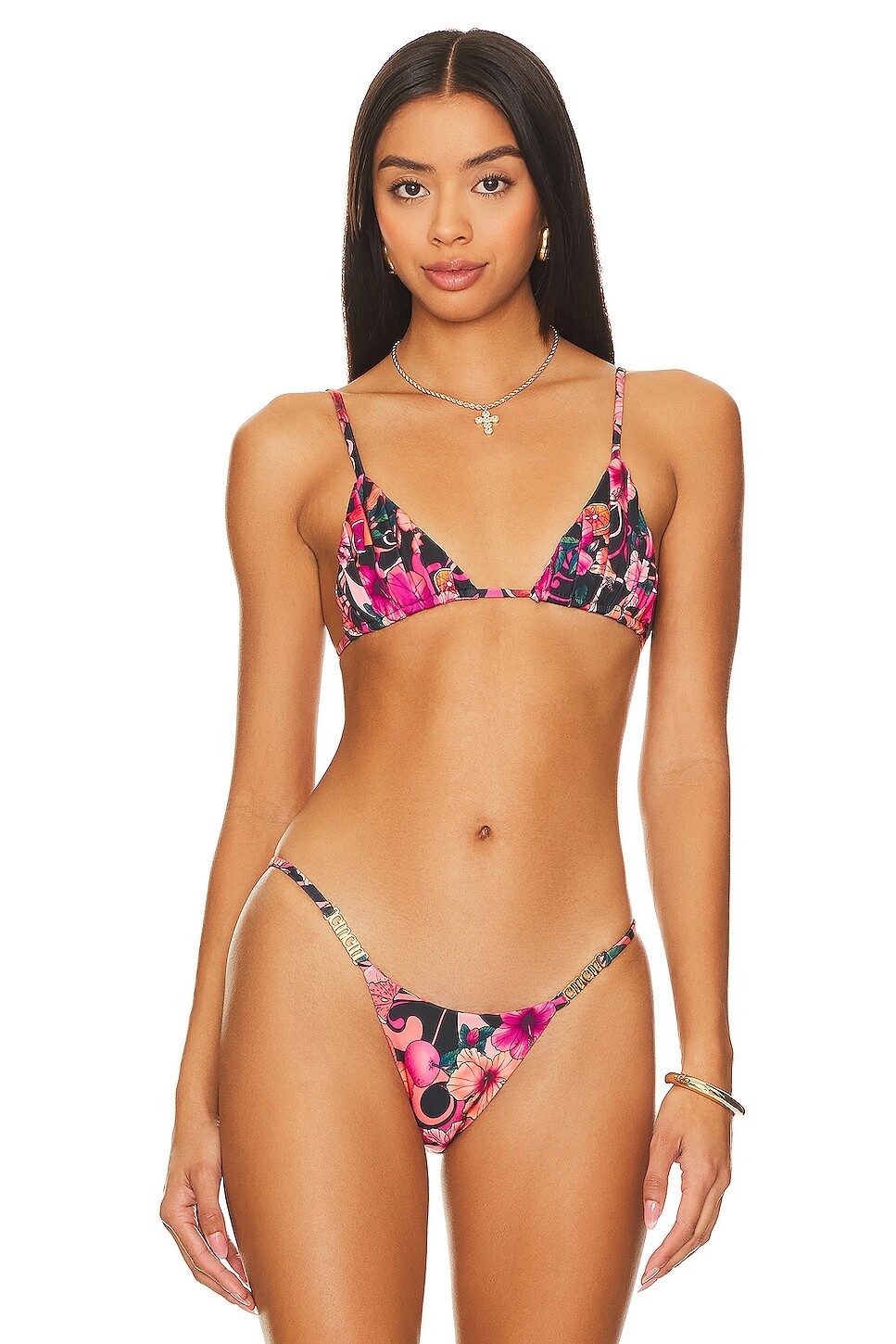 

Топ CIN CIN Era Ruched Triangle, цвет Hibiscus Pink