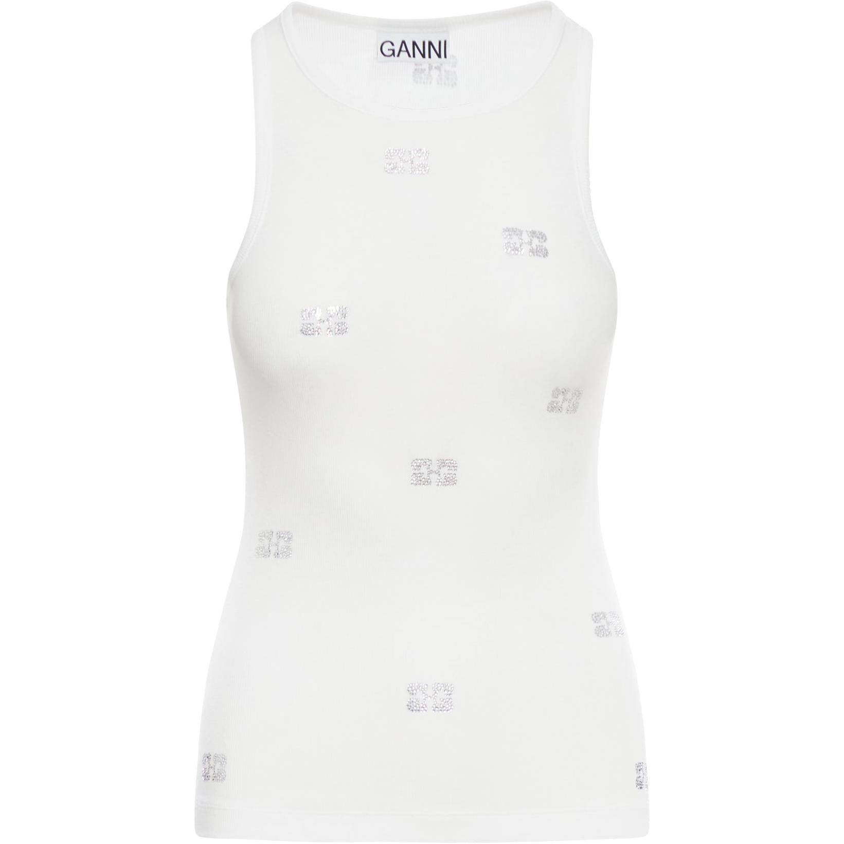 

Топ с бабочками GANNI, белый