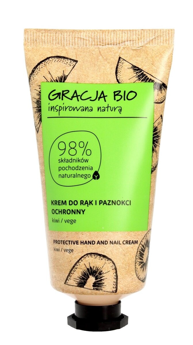 

Gracja, Органический защитный крем для рук и ногтей Киви, 50 мл