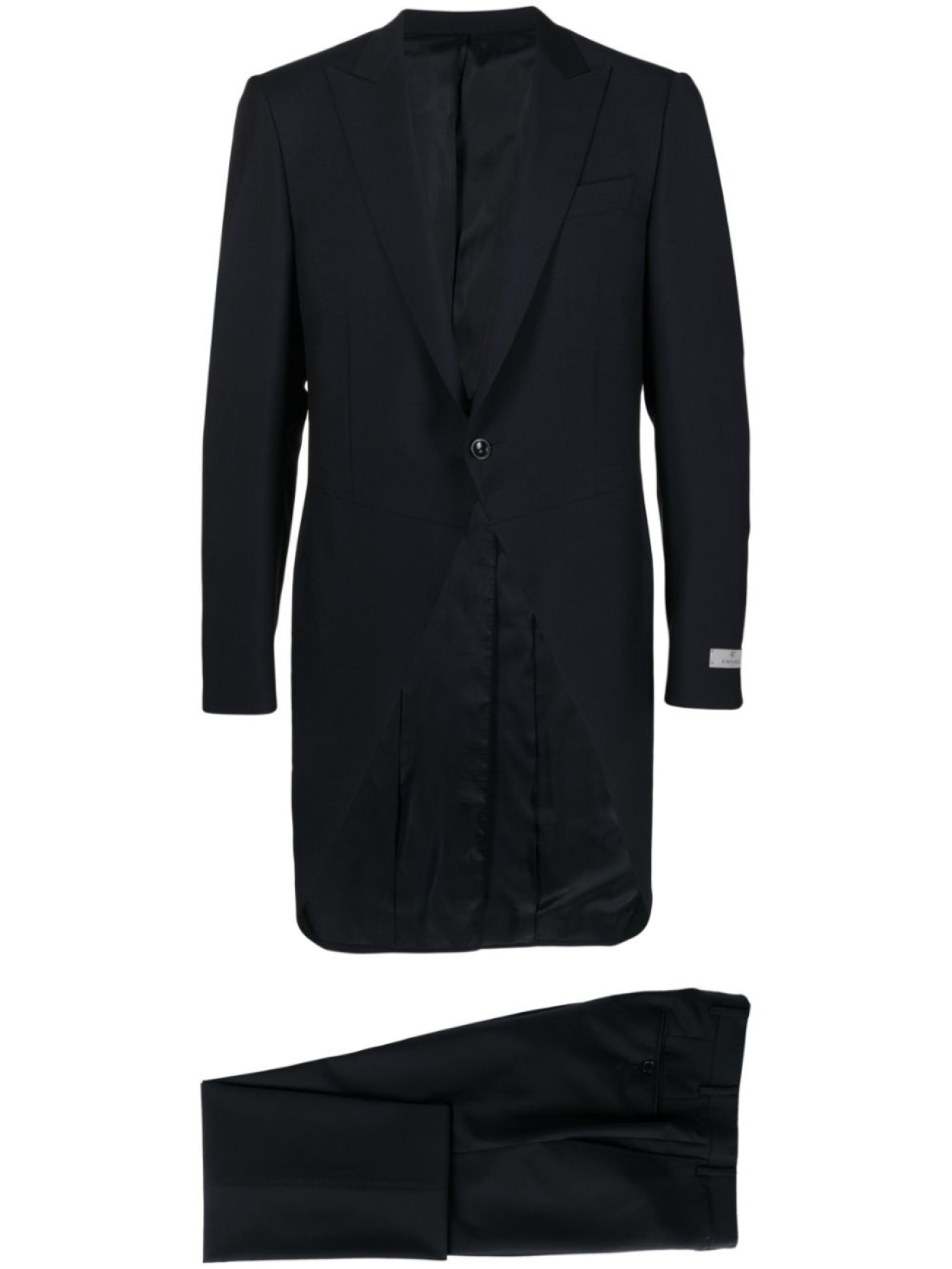 

Canali костюм из смесовой шерсти с однобортным пиджаком, синий