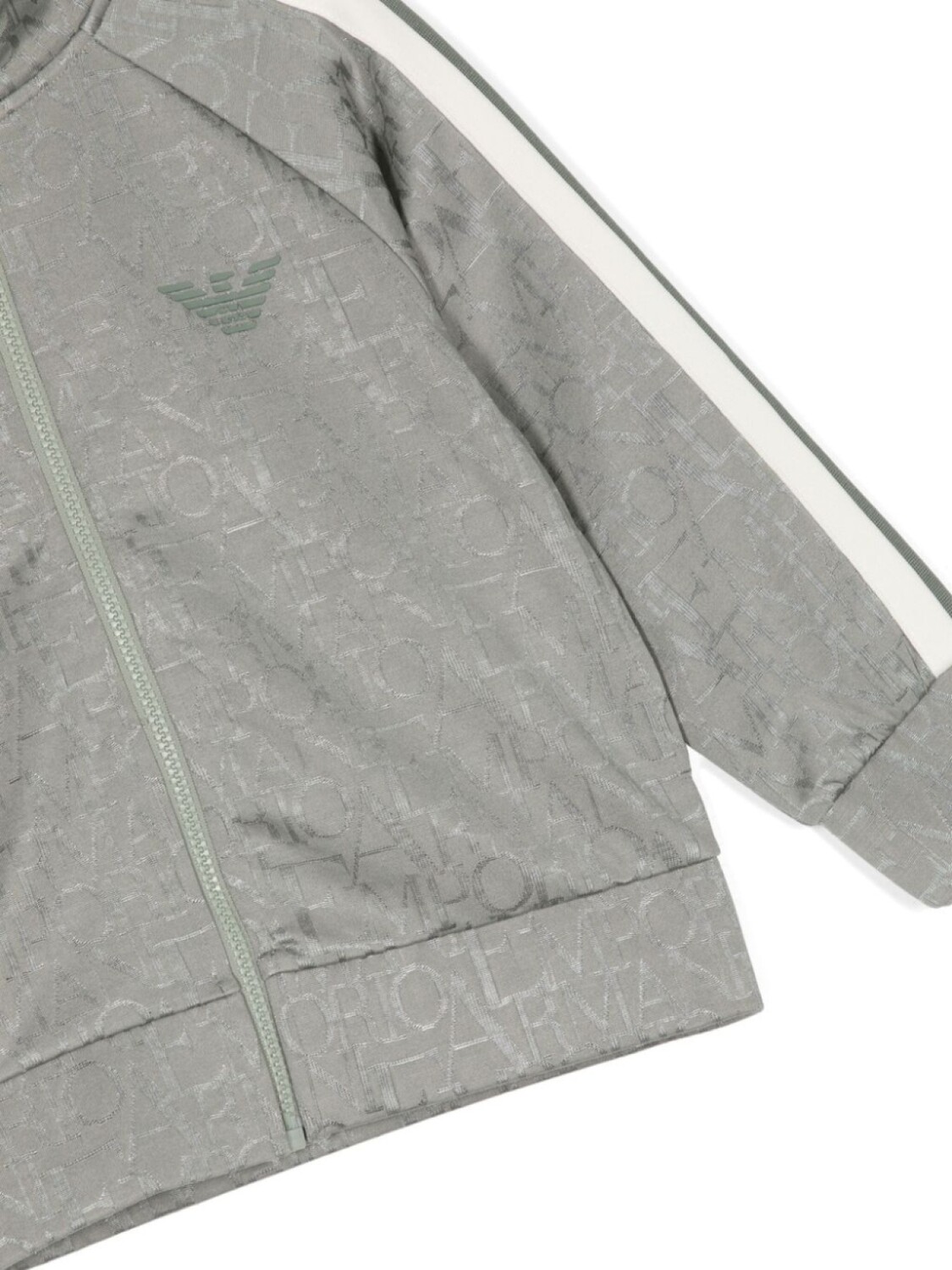 Спортивная куртка с монограммой Emporio Armani Kids, серый — фото 3
