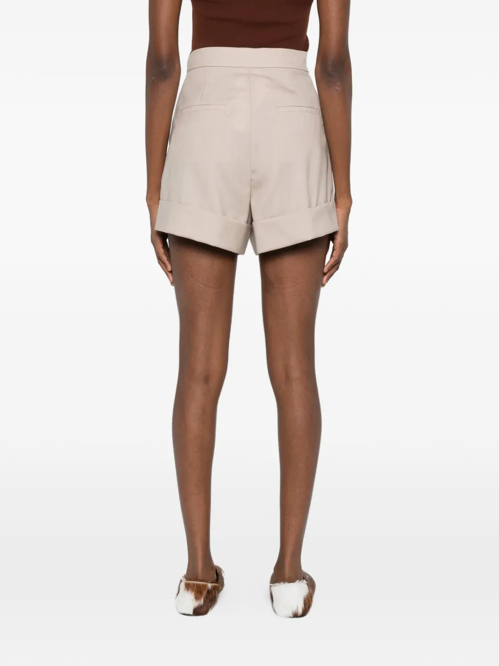 Шорты Mxmcelebre с потайной застежкой Max Mara, нейтральный — фото 4