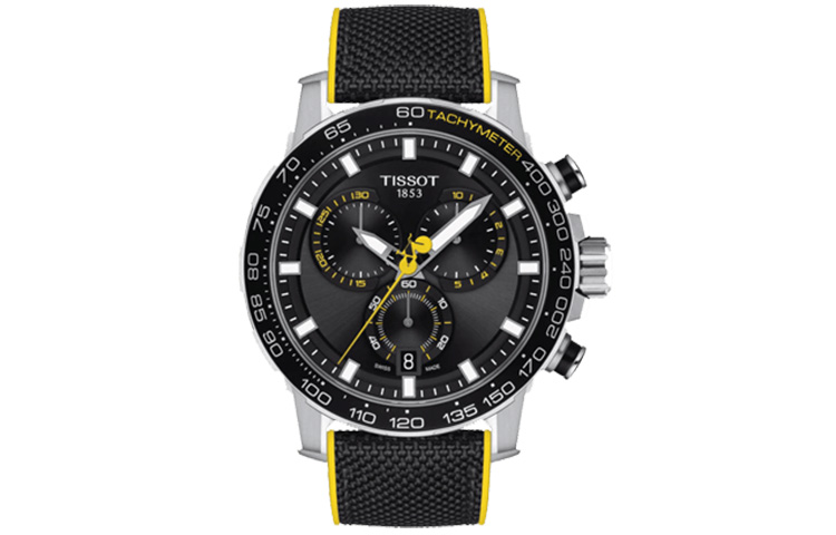 

TISSOT Часы Speedy Series Quartz Movement Men's Watch Watch 45.5mm Black Dial, Black Dial