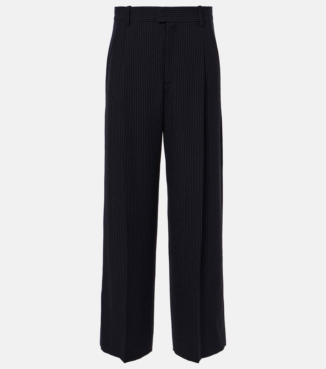 

Широкие брюки из крепа в полоску Romina Isabel Marant, цвет midnight/ecru