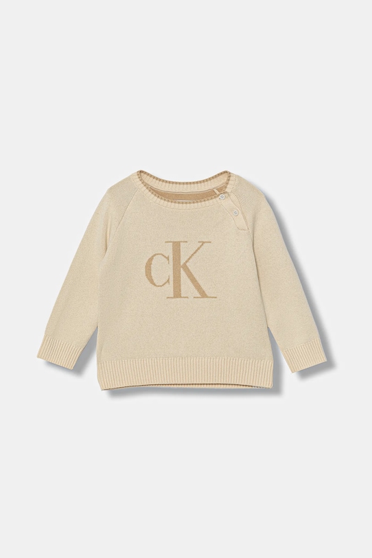 

Детский свитер Calvin Klein Jeans, бежевый