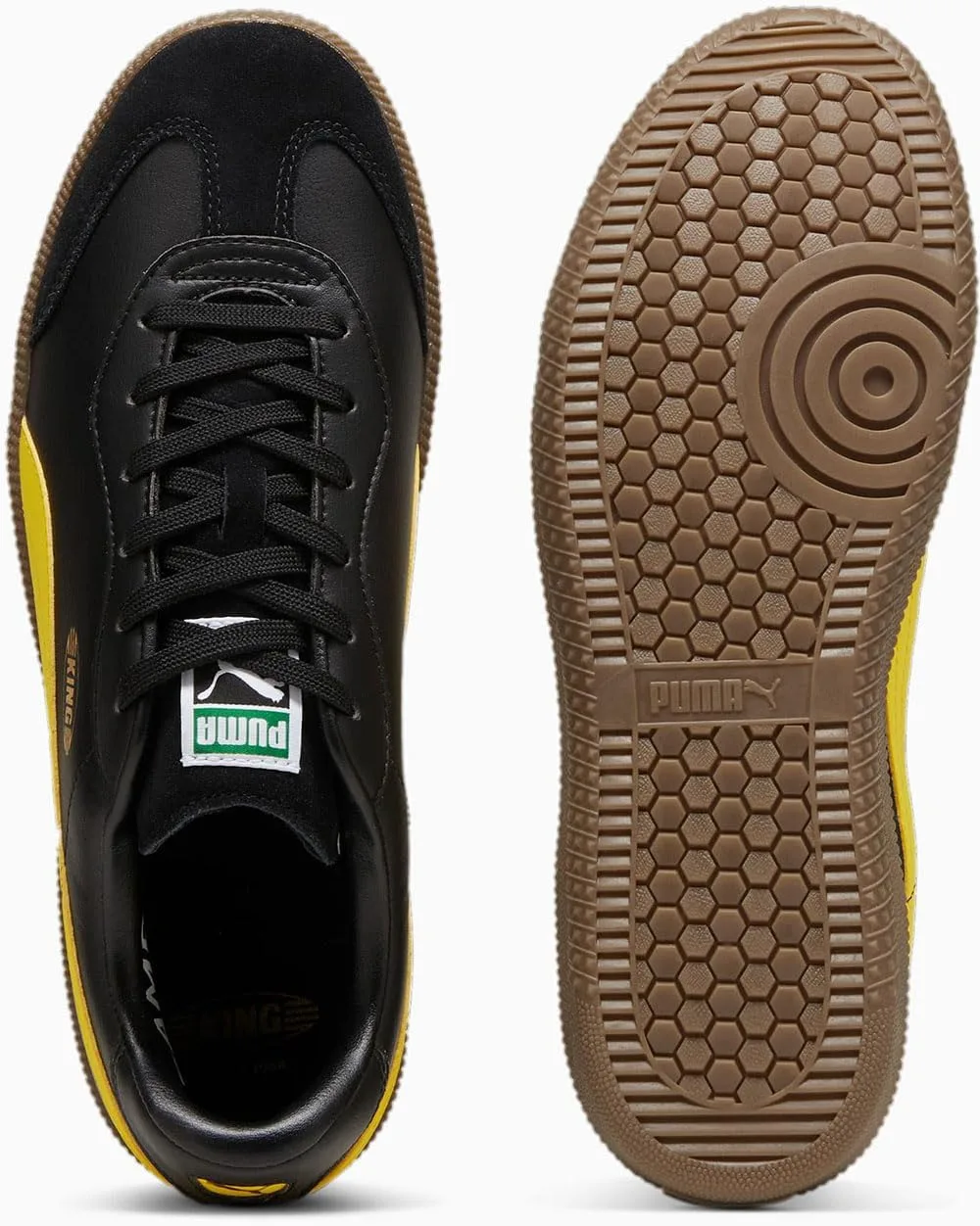 Кроссовки PUMA King 21 для тренировок в помещении, унисекс, черный/желтый — фото 2