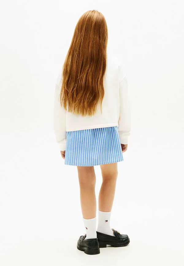 Толстовка свободного кроя из махровой ткани с блестящим логотипом Tommy Hilfiger, Off White — фото 3