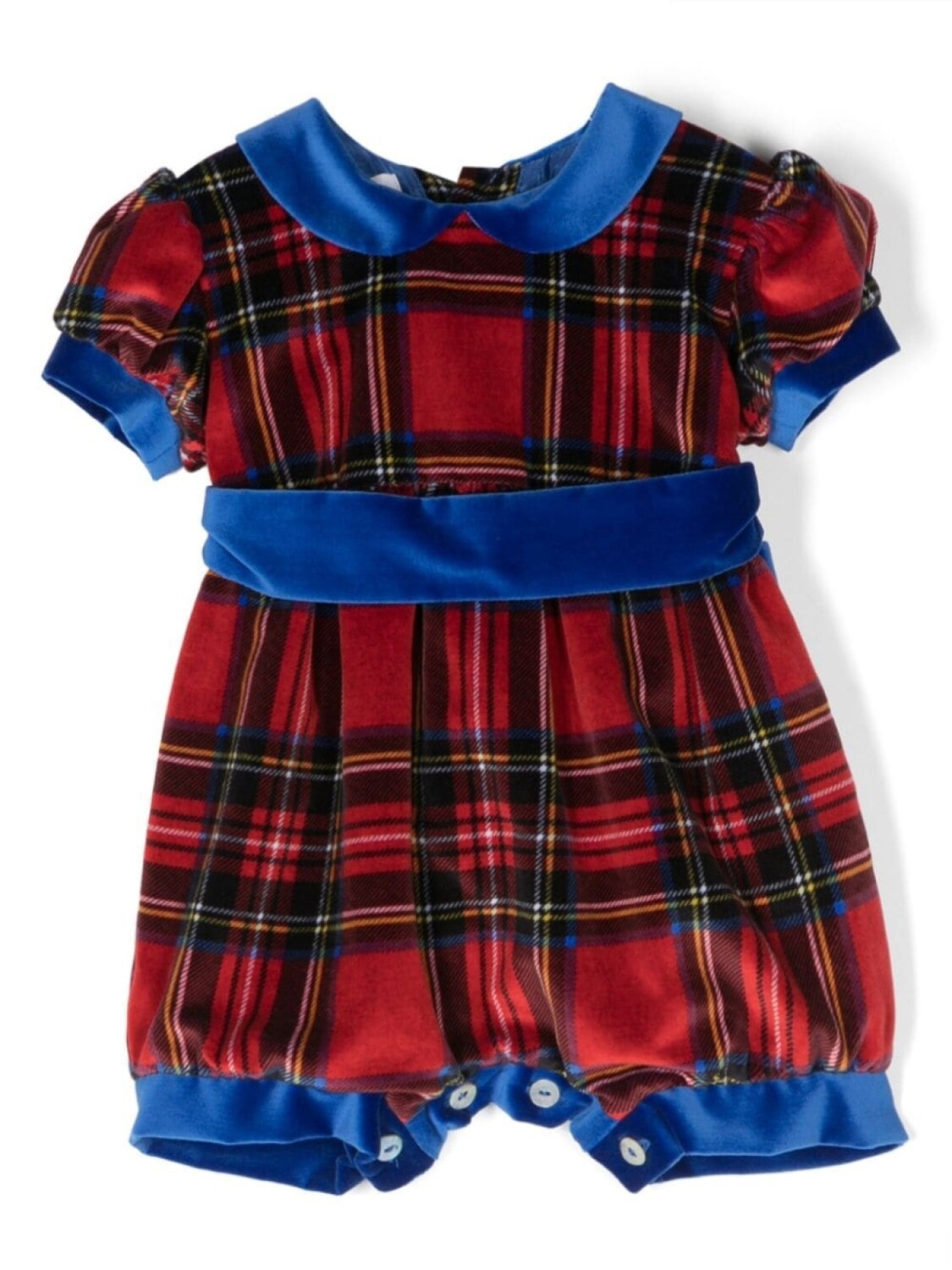 

JESURUM BABY хлопковый комбинезон в клетку тартан, красный