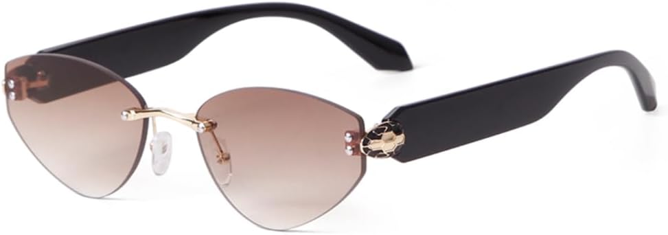 

Солнцезащитные очки с защитой UV400 | Безободковые очки с градиентными линзами "кошачий глаз" | для женщин и мужчин, для занятий спортом на открытом воздухе и вождения DSVIGF, 03