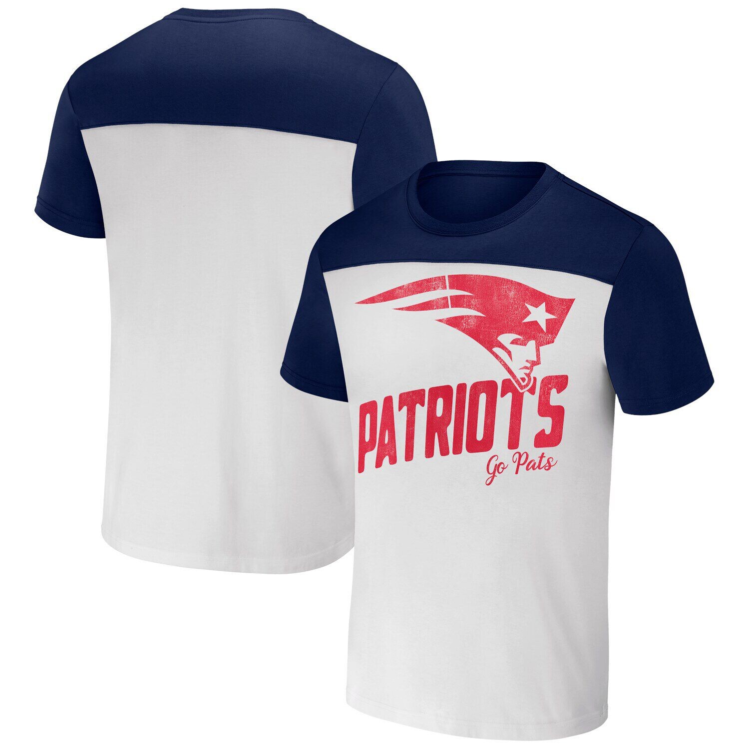 

Мужская футболка NFL x Darius Rucker Collection от Fanatics Cream New England Patriots с цветными блоками