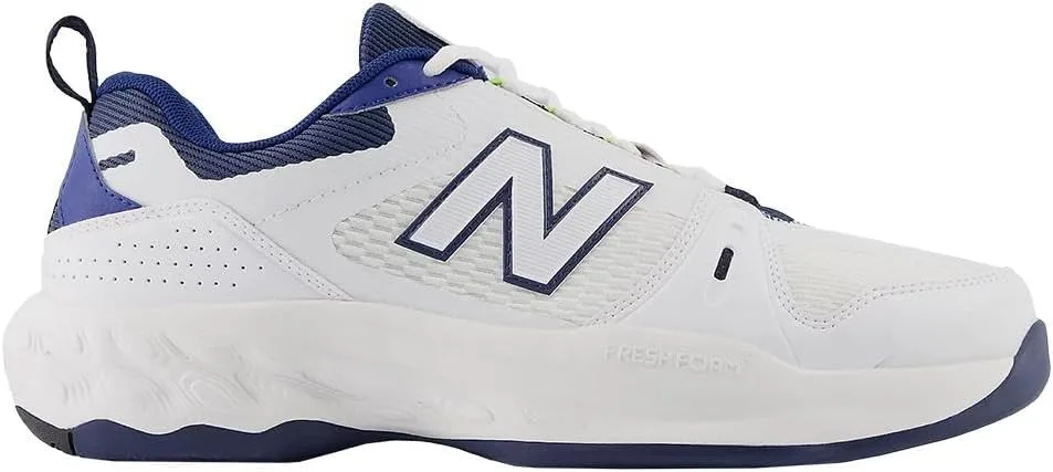 Мужские теннисные кроссовки New Balance Fresh Foam X 1007 V1, белый/темно-синий — фото 2