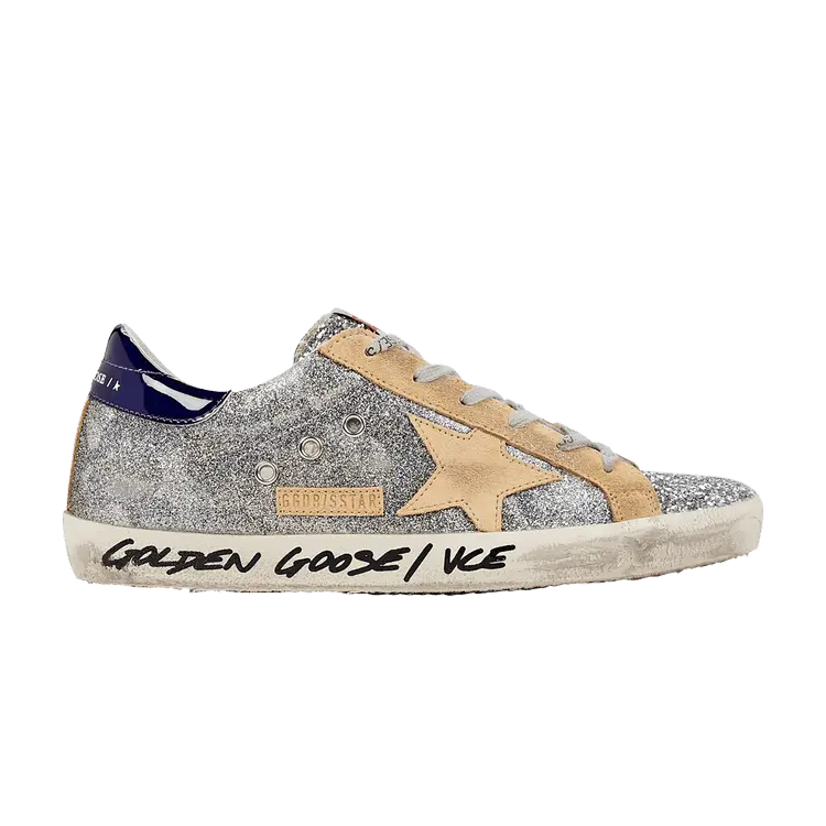 Кроссовки Golden Goose Wmns Superstar Camo Glitter - Silver, серебряный
