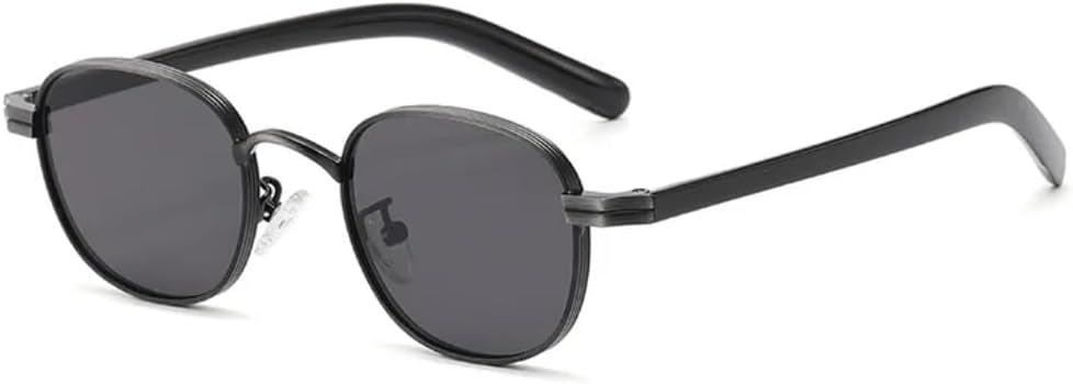 

Металлические роскошные круглые солнцезащитные очки для мужчин и женщин, винтажные, унисекс, модные солнцезащитные очки с защитой от УФ-излучения UV400 UUPTTPL, C2 Gun Black