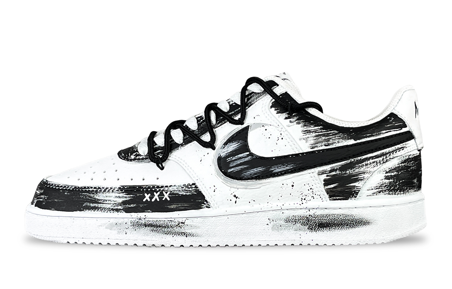 

Nike Кроссовки Court Vision 1 с низким верхом для скейтборда, противоскользящие, мужские, черно-белые