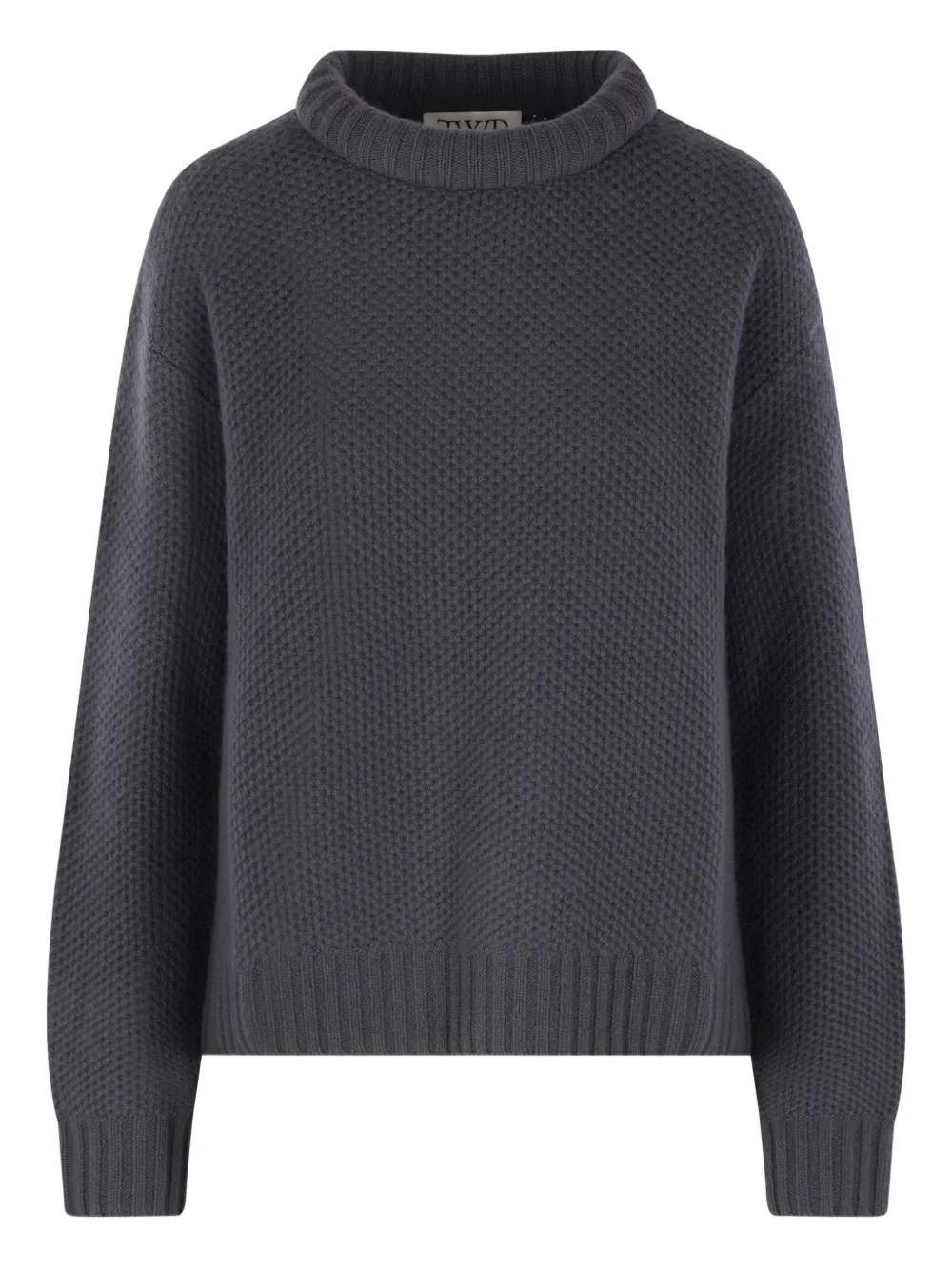 

Джемпер с круглым вырезом и вафельной вязкой Twp, серый