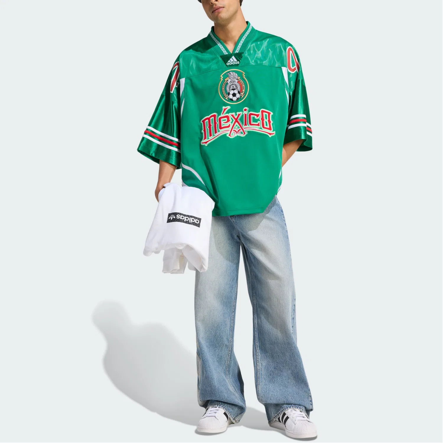 Футболка Bringback Remixed Mexico Adidas, Green — фото 3
