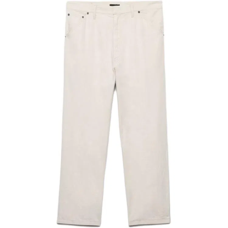 Брюки из шамбре PRADA, White