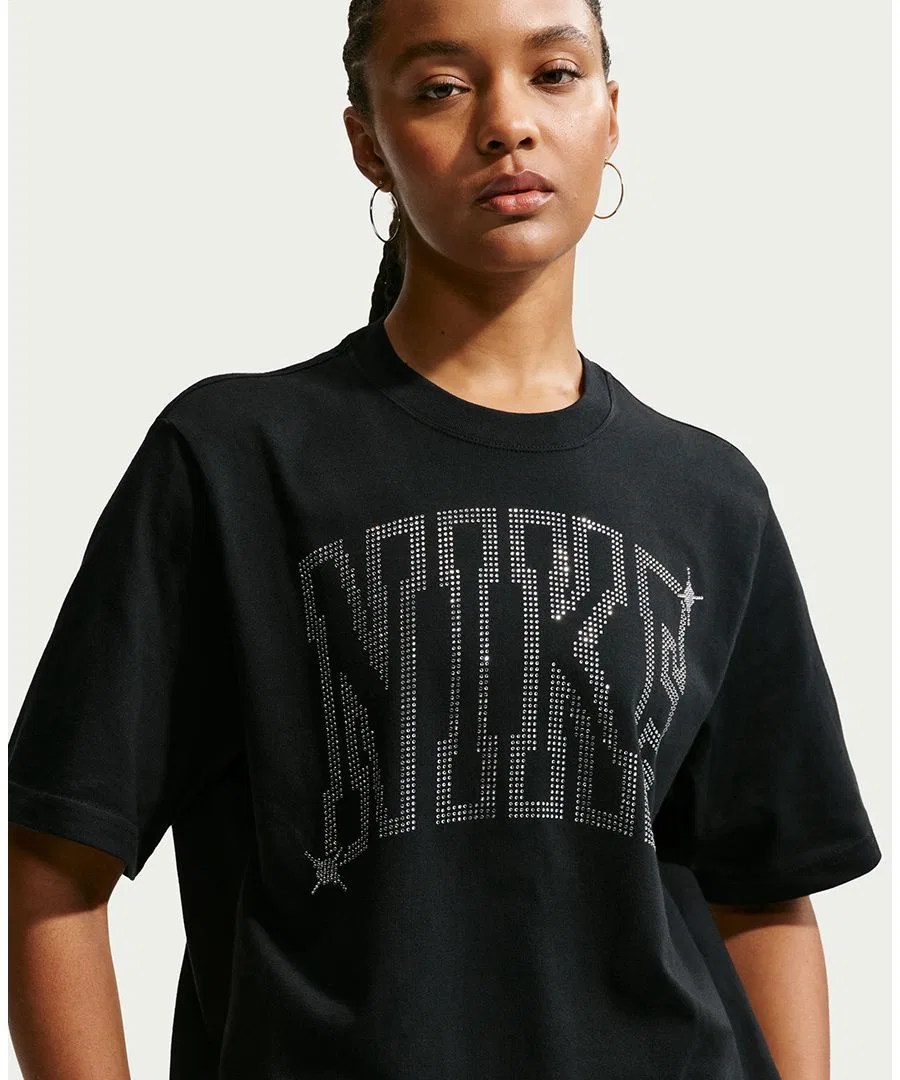 Женская классическая свободная футболка Sportswear Nike, Black — фото 2