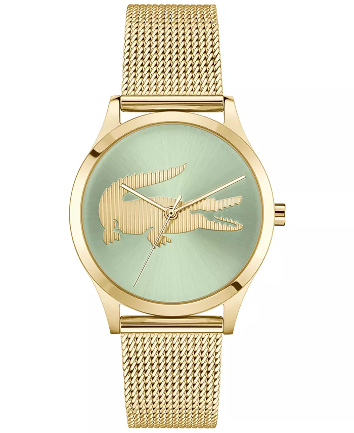 

Женские часы Crocodelle с браслетом из стальной сетки золотого оттенка, 36 мм Lacoste