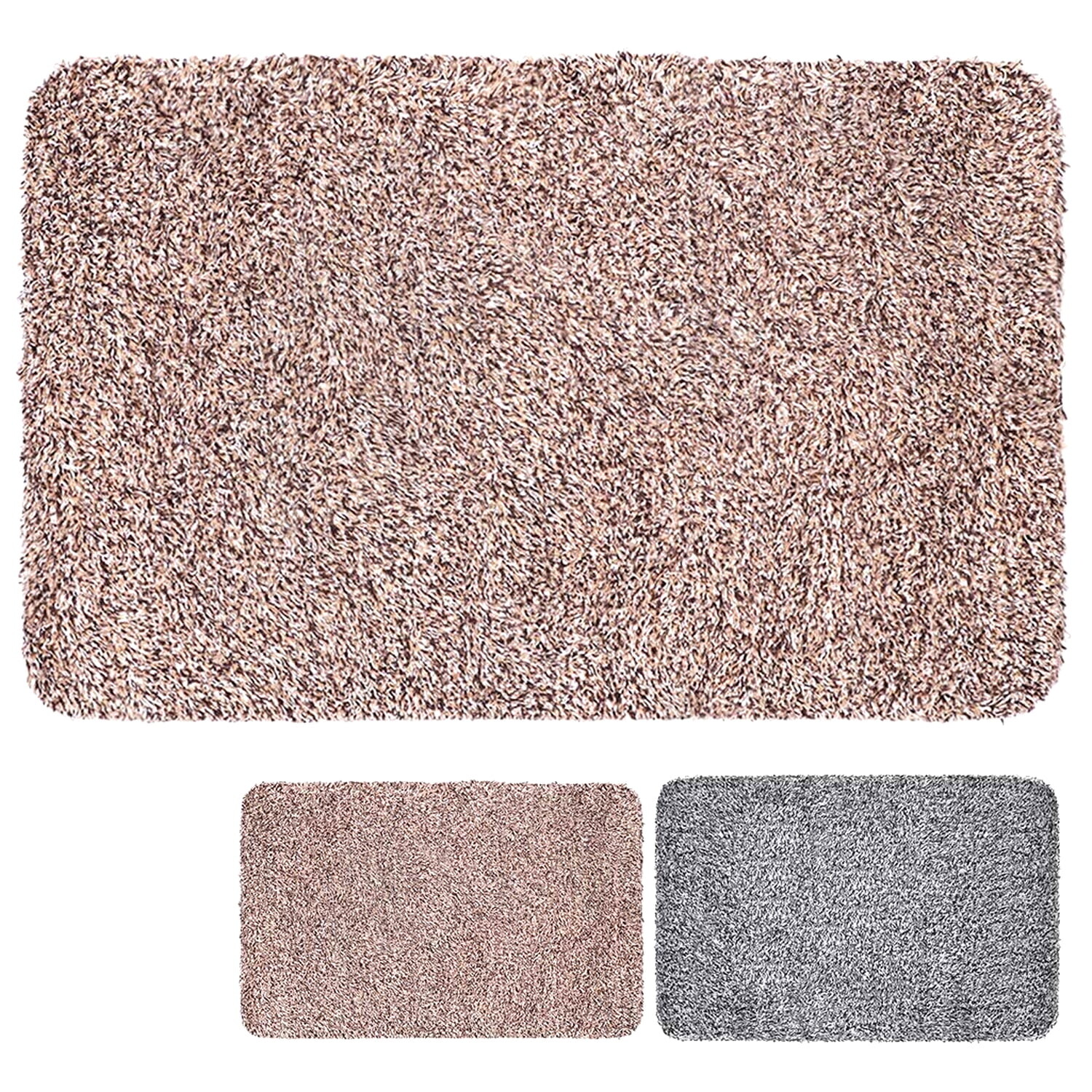 

Нескользящий придверный коврик Clean Stepping 18 x 28 дюймов, коричневый