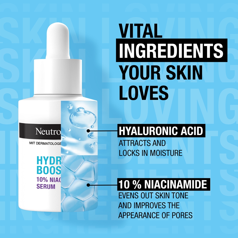 Сыворотка Neutrogena — Увлажняющая Hydro Boost с ниацинамидом, 30 мл — фото 3