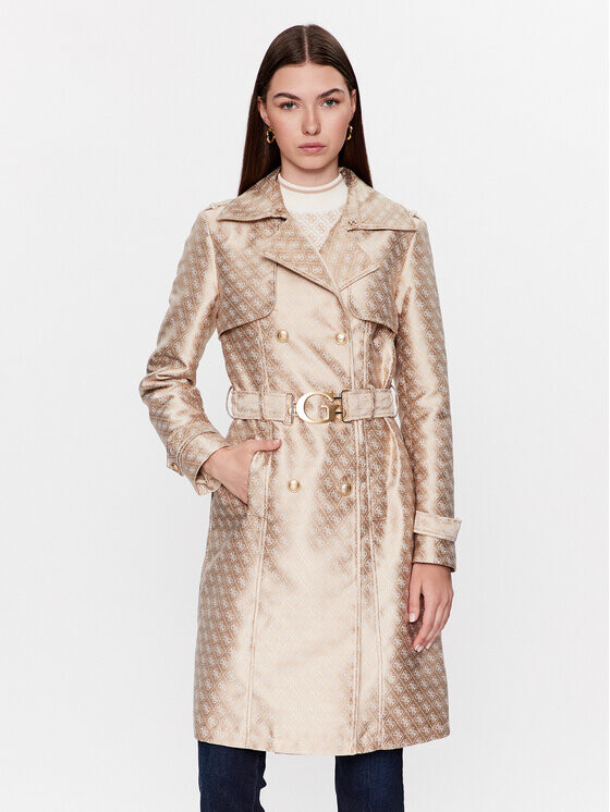 

Пальто стандартного кроя Guess, бежевый
