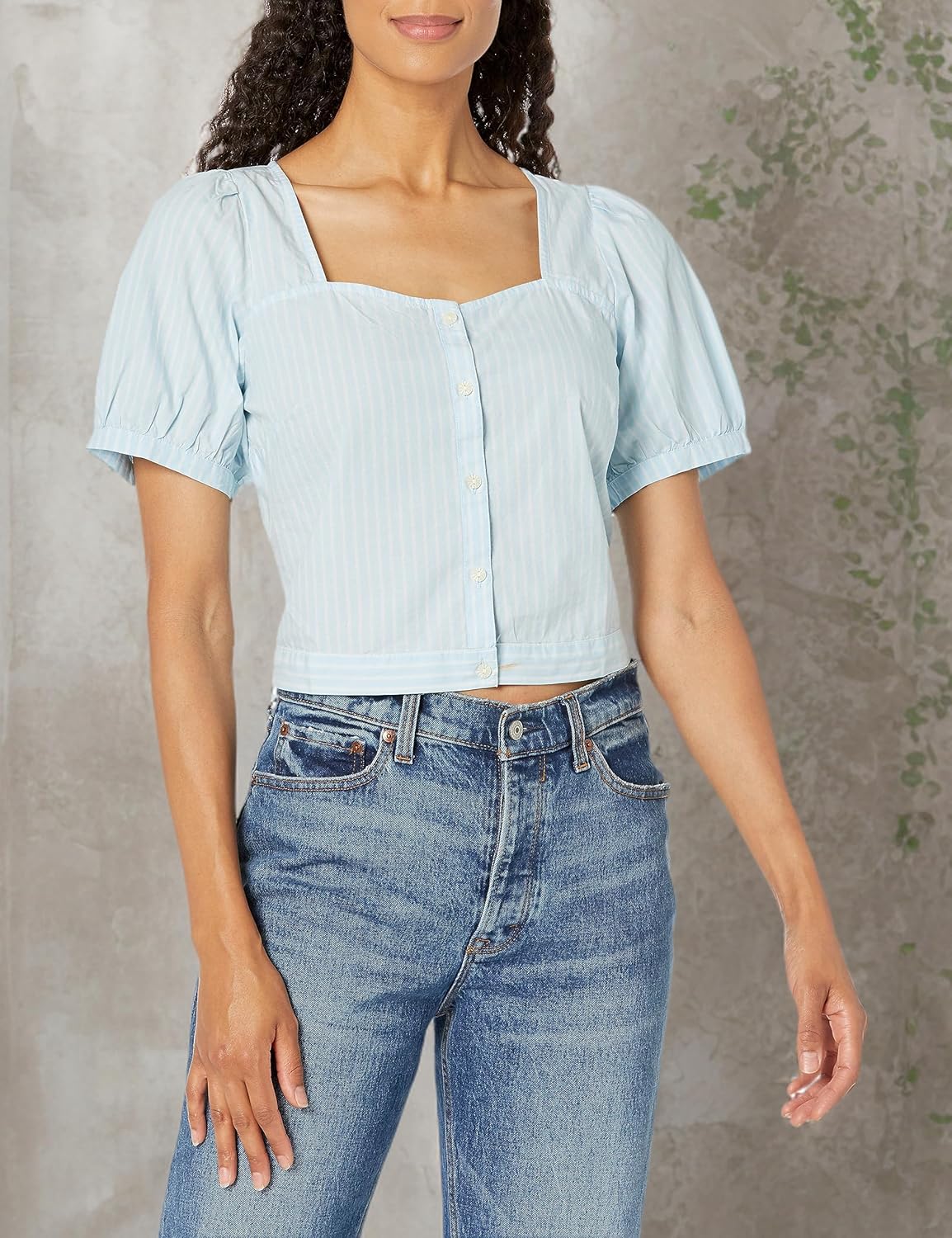 Женская блузка Levi's Simone с коротким рукавом, Antigone Stripe Airy Blue — фото 3