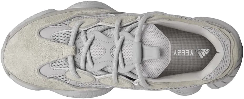 Мужские кроссовки Adidas Yeezy 500 на шнуровке, серый — фото 3