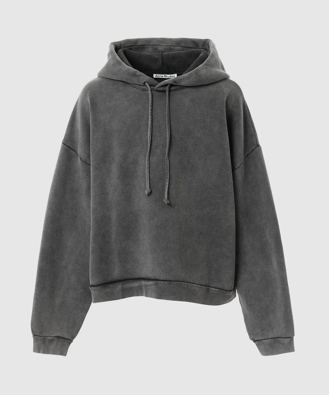 Худи Acne Studios из окрашенного хлопка, чёрный