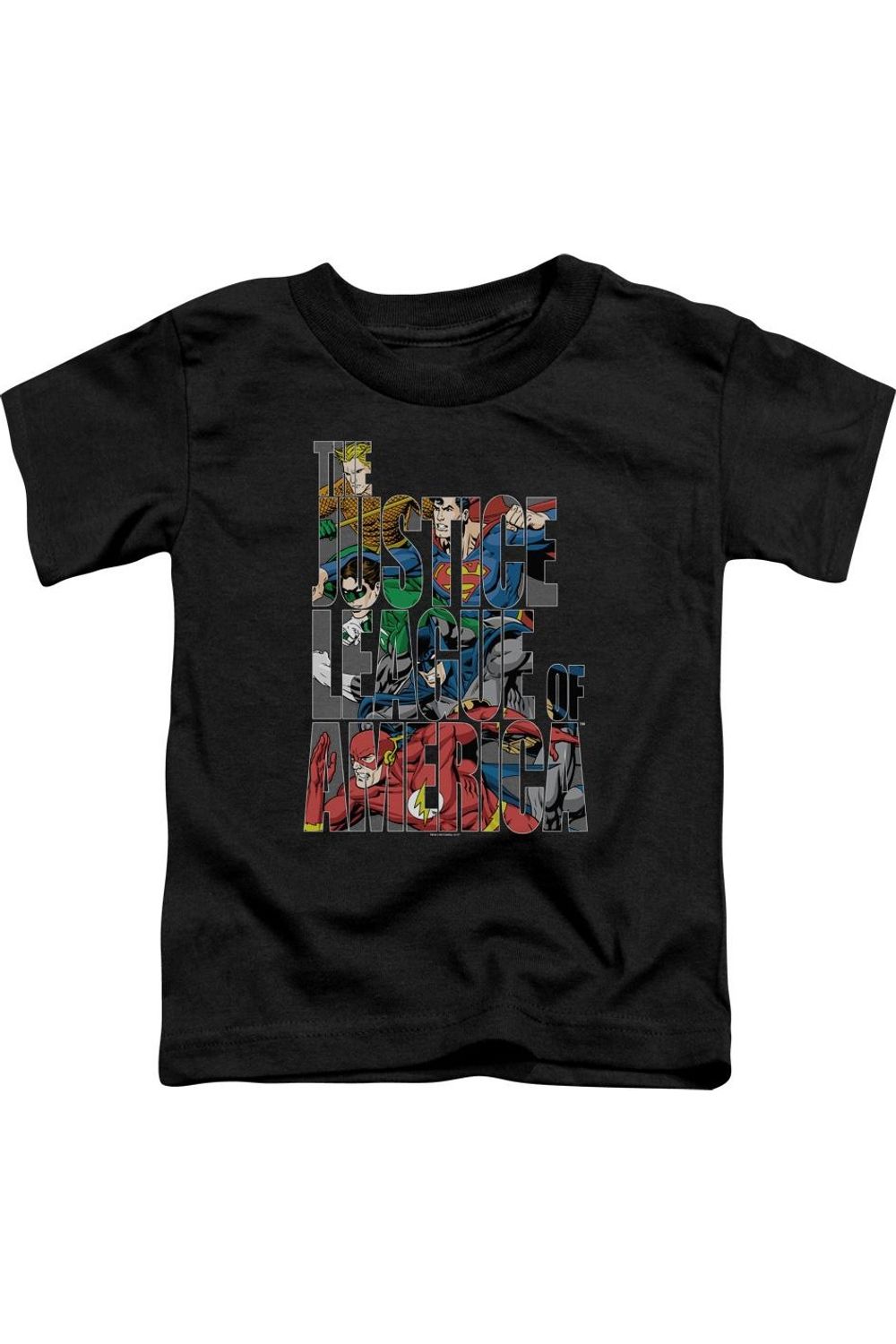 

Детская футболка с коротким рукавом "Лига справедливости Америки" с символикой лиги Gildan, черный
