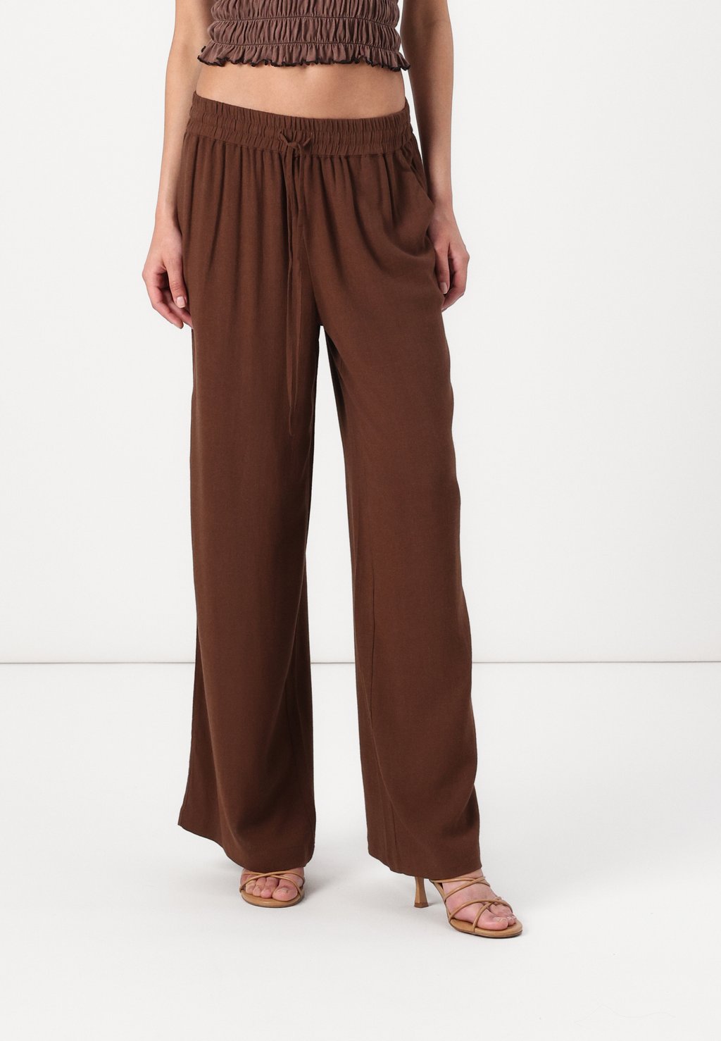 

Брюки SLFVIVA GULIA LONG SUN PANT Selected Femme, темно-красный