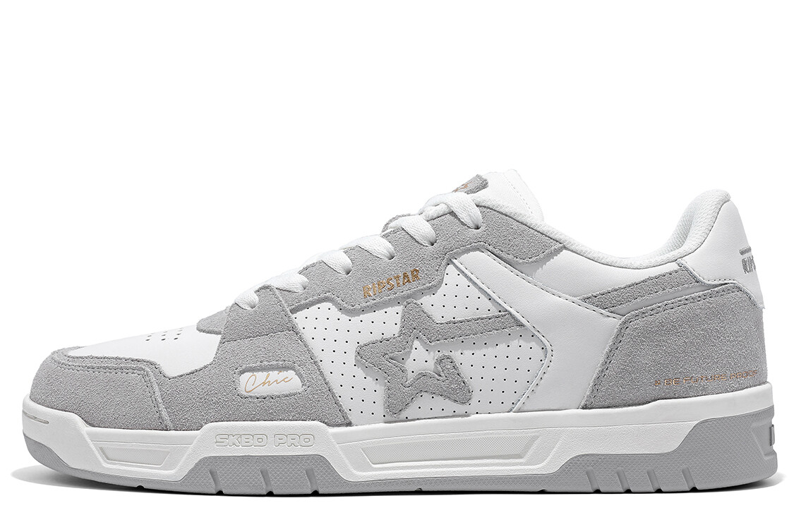 

Кроссовки RIPSTAR SKBD Chic Skateboarding Shoes Unisex Low-top White, серый