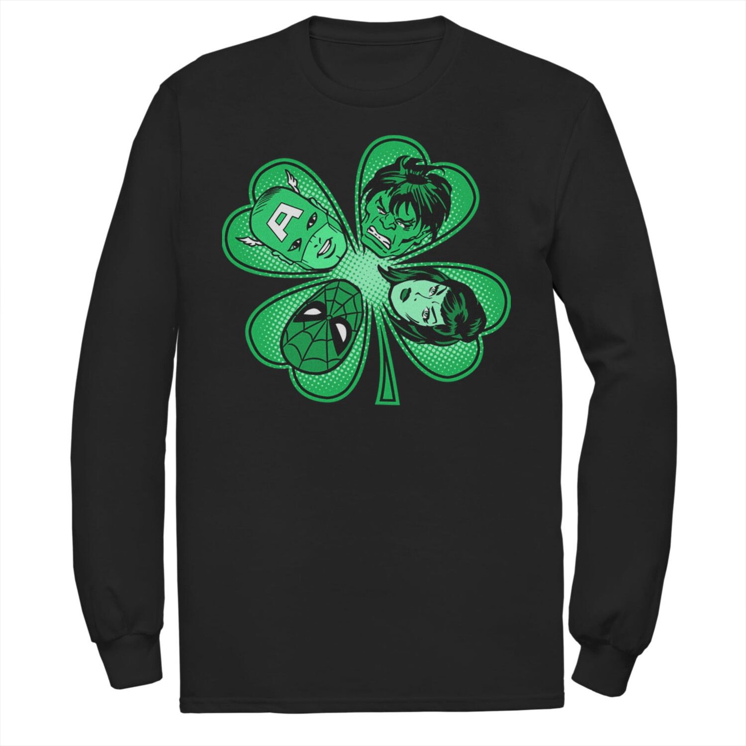 

Мужская футболка Marvel Avengers Shamrock Head Shot Licensed Character