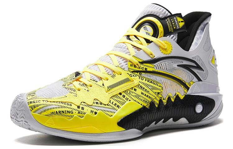 Кроссовки Anta Frenzy 5 Basketball, серый/черный/желтый — фото 2