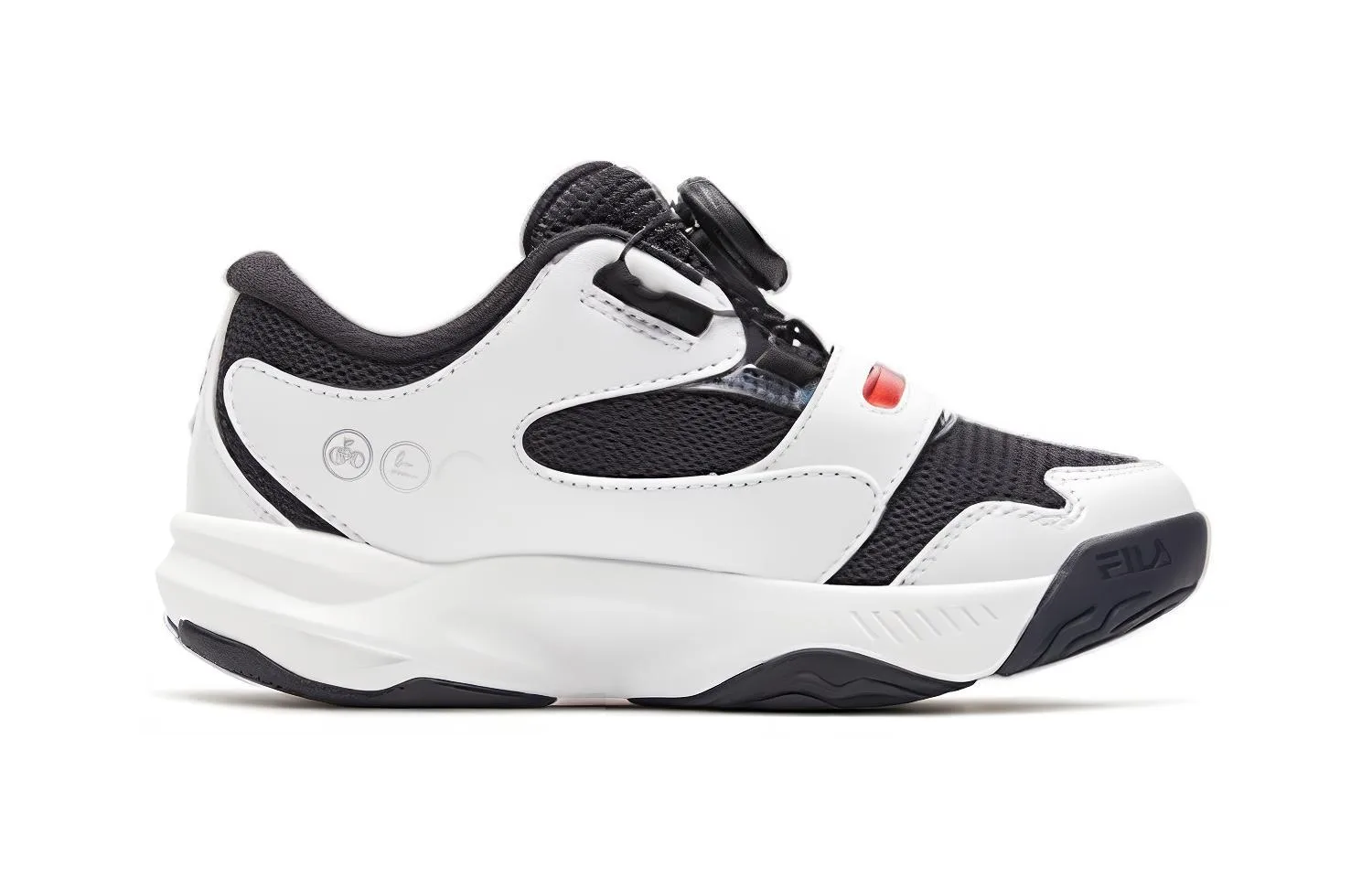 FILA KIDS Кроссовки Wing Low top для детей 3-7 лет бело-черные — фото 3